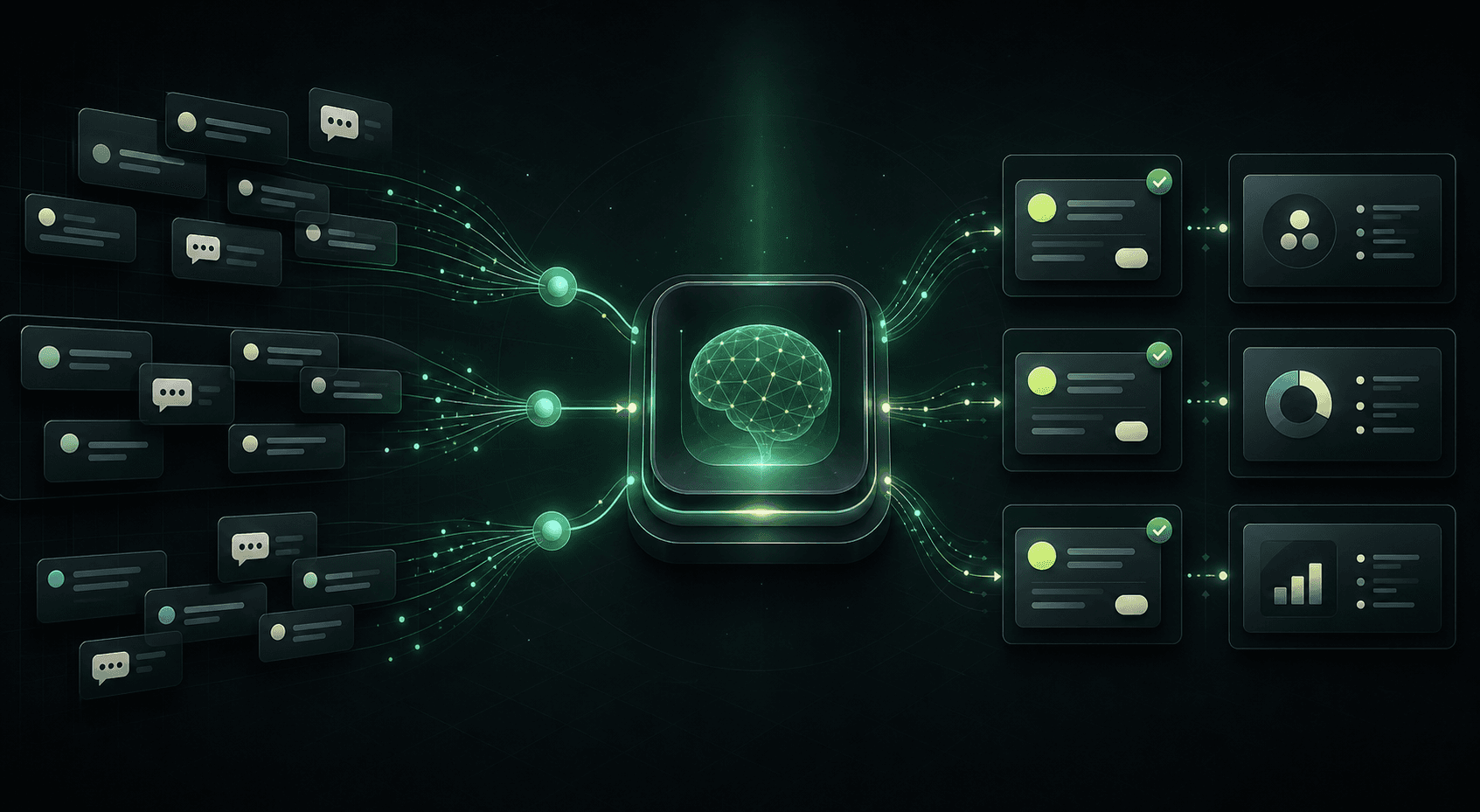 AI conversation engine routing paid inquiries into qualified lead cards